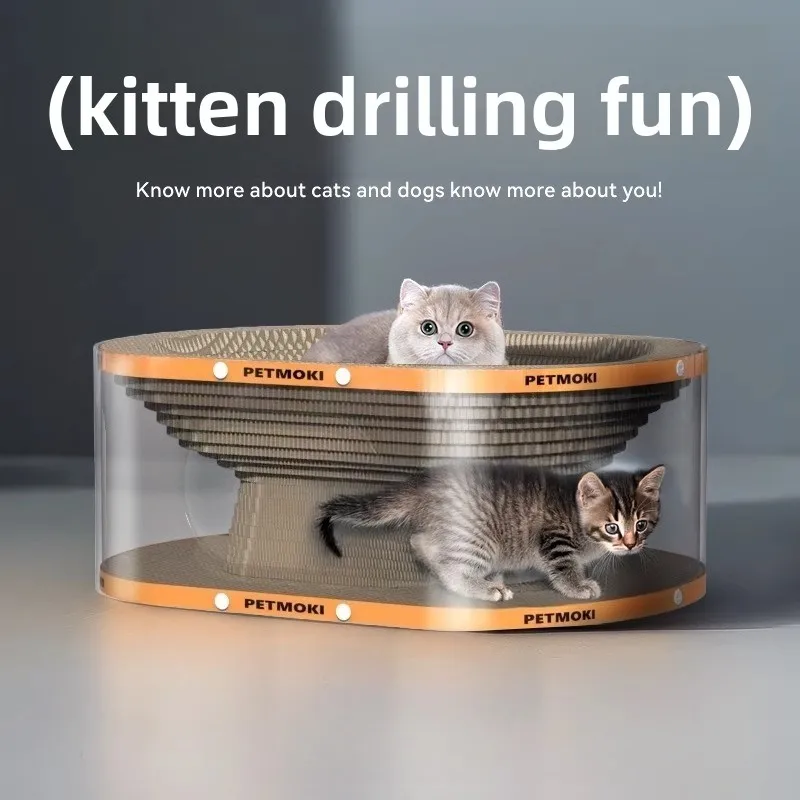 

Cat Scratching Board Tunnel Toy Cat Drilling Artifact Multi-functional Cat Channel Nest Integrated Self-hi
