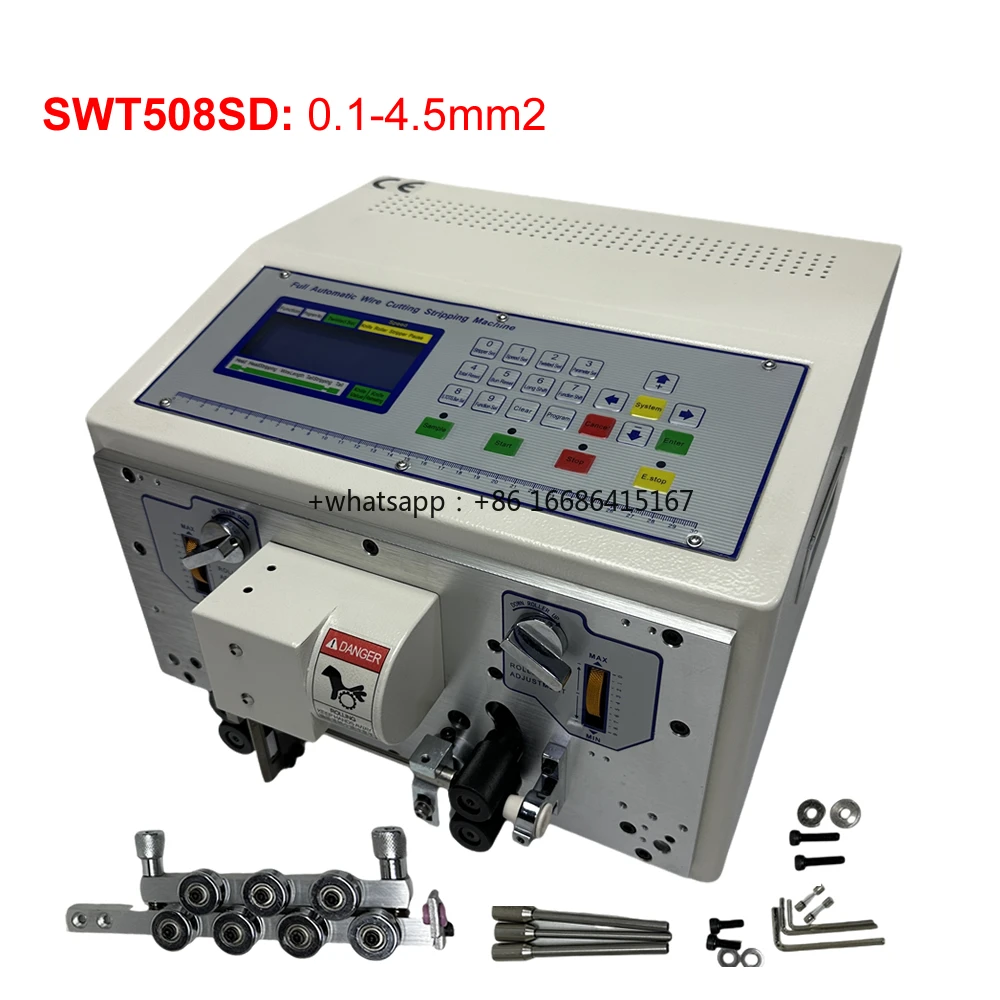 

508C SWT508SD SWT508E Automatic Adjustable Wire Stripping Peeling Cutting Machine Touch Screen Cable Cutter Stripper SWT508ES