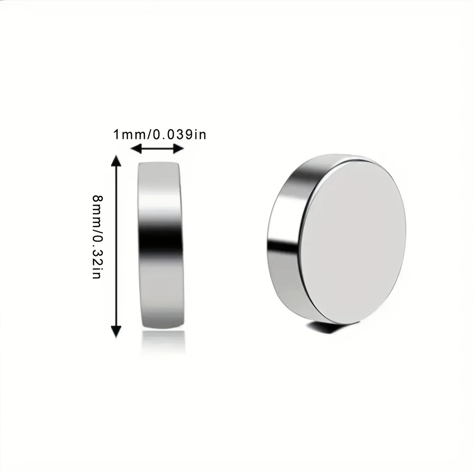 100 Pcs Mini Strong Magnets 8 × 1 mm Small Strong Magnets for Whiteboard, Extra Strong Mini Round Magnets for DIY Refrigerator