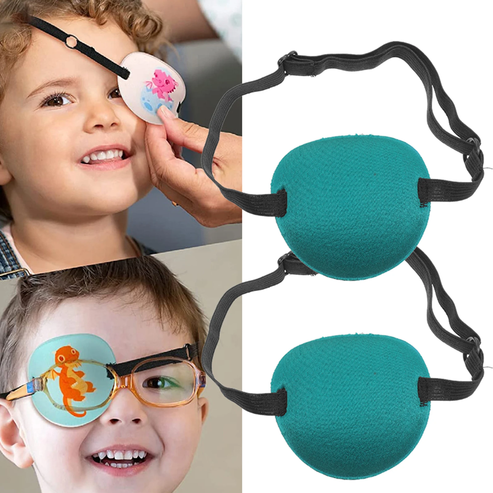 

6 шт. дышащие повязки на глаза с повязкой на глаза, приятные для кожи патчи для амблиопии, костюм, многоразовый, практичный, одинарный для детей