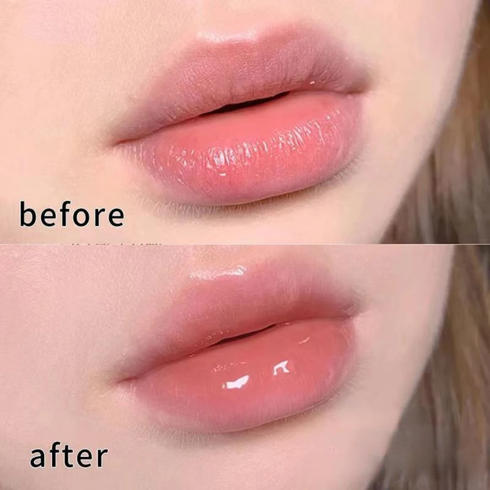 NOVO-Moist Lip Care Oil Mirror, Gloss Fade Lip Lines, Hidratante Estudante, Acessível Água Luz, Maquiagem Cor Natural