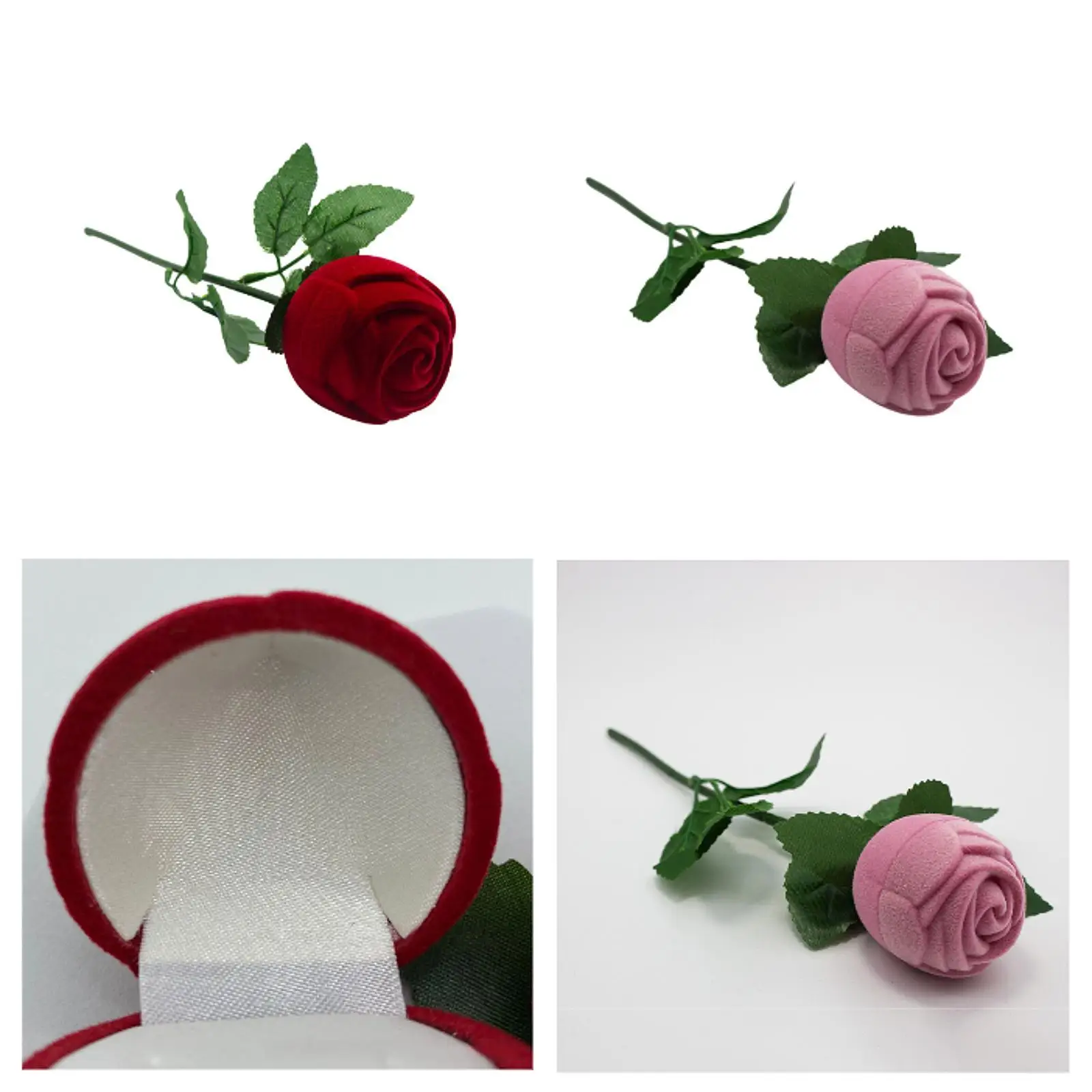 

Rose Ring Box Valentine's Day Gifts Storage Romantic Creative Engagement Ring Box Proposal Ring Case for Anniversary Ceremony