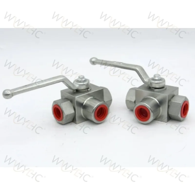Suitable for KHB3K L-Type 2 Position 3 Way Hydraulic Ball Valve High Pressure Metric & Imperial Female Thread 5