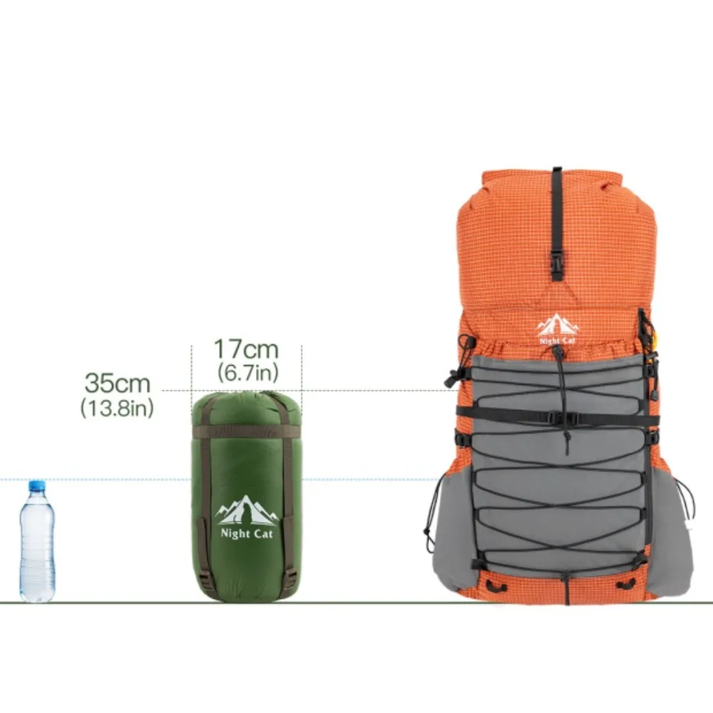 Night Cat Down Sleeping Bag: 600 Fill Power Duck Down 32-59 ℉ Backpacking Mummy Sleeping Bags Ultralight for Adults Outdoor Camping Hiking