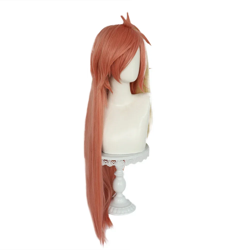 Long Straight Synthetic Ombre Orange Blonde Wig Anime Game Cosplay Fluffy Heat Resistant Wig for Daily Party