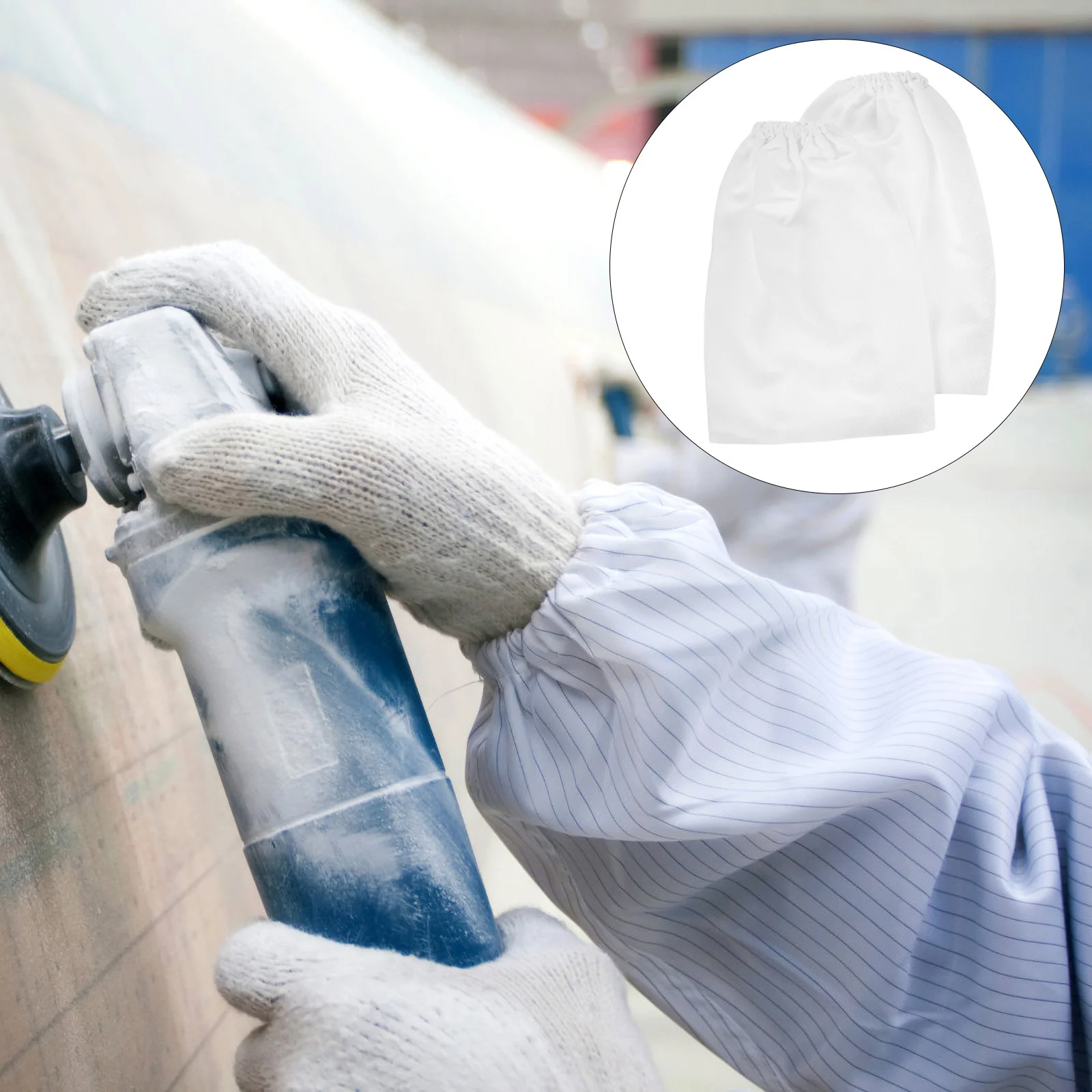 1Pair Sandblasting Gloves Canvas Arm Sleeves Protective Work Wear Sandblasting Cabinet Hand Protection Durable