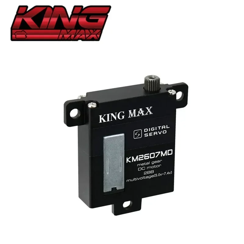 

KINGMAX KM2607MD 28g 9.7kg.cm@7.4V High Voltage Digital Metal Gear Wing Servo for Airplanes Fixed Wing Glider