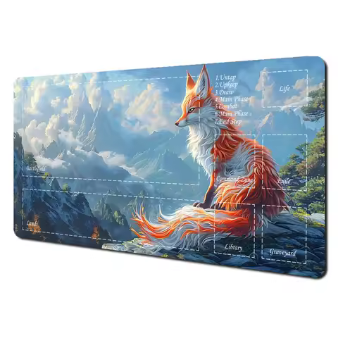 Animals Fox Mouse Pad Magic playmat mousepad TCG CCG game play mat Duel pads Beginner Card Battles Commander Gaming Deskpad