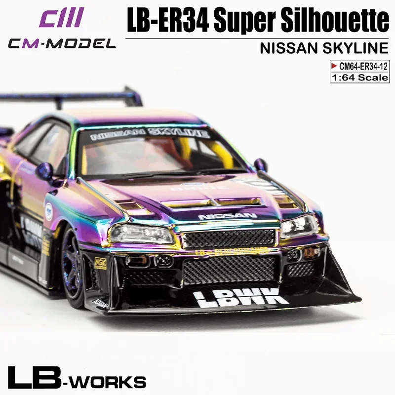 CM 1/64 NISSAN SKYLINE LB-ER34 Suner Silhouette Alloy Toy Motor Vehicle Diecast Metal Model Gifts