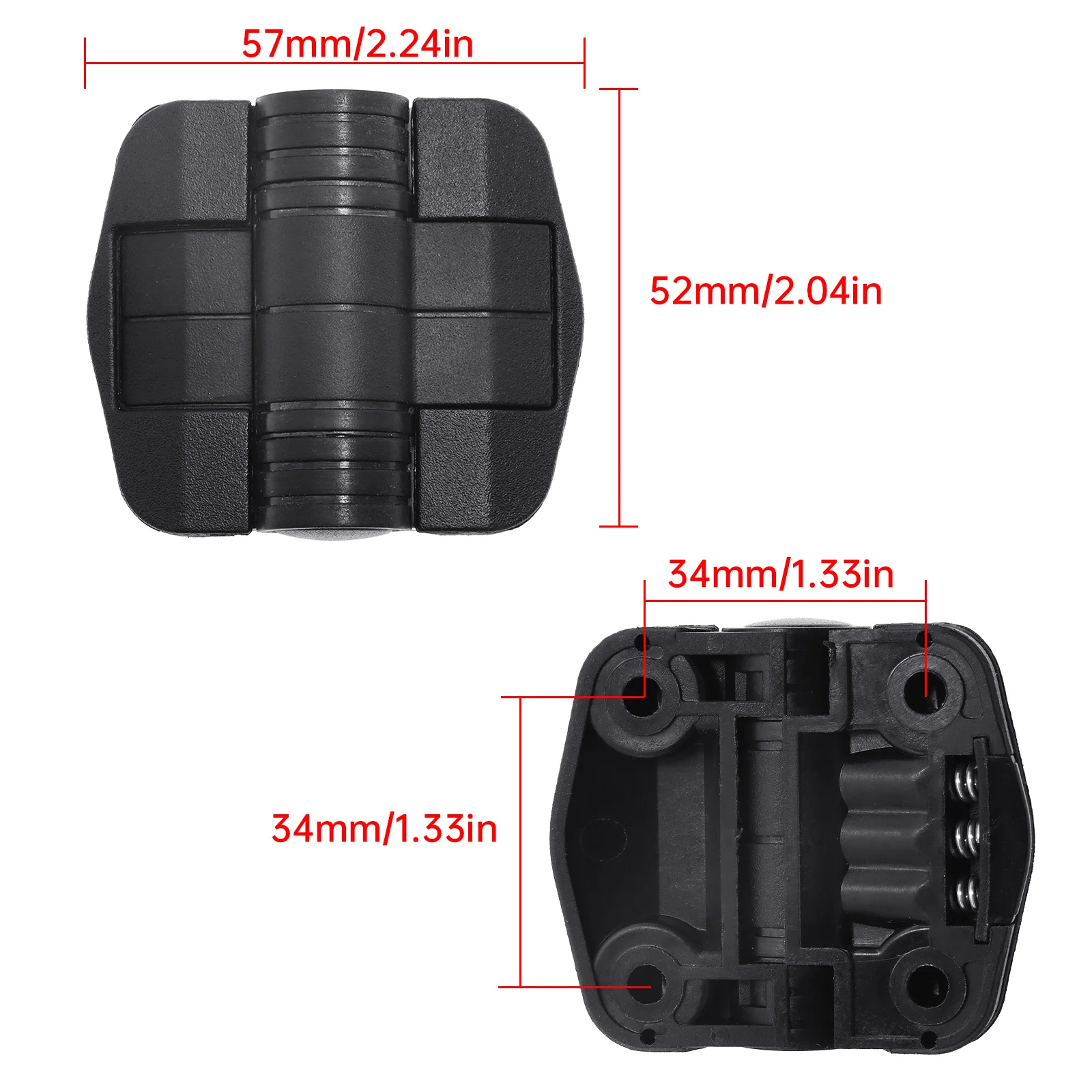 1pc Black Mini Plastic Door Bearing Distribution Box Cabinet Door Industrial Box Adjustable Damping Hinge Nylon Small Hinge