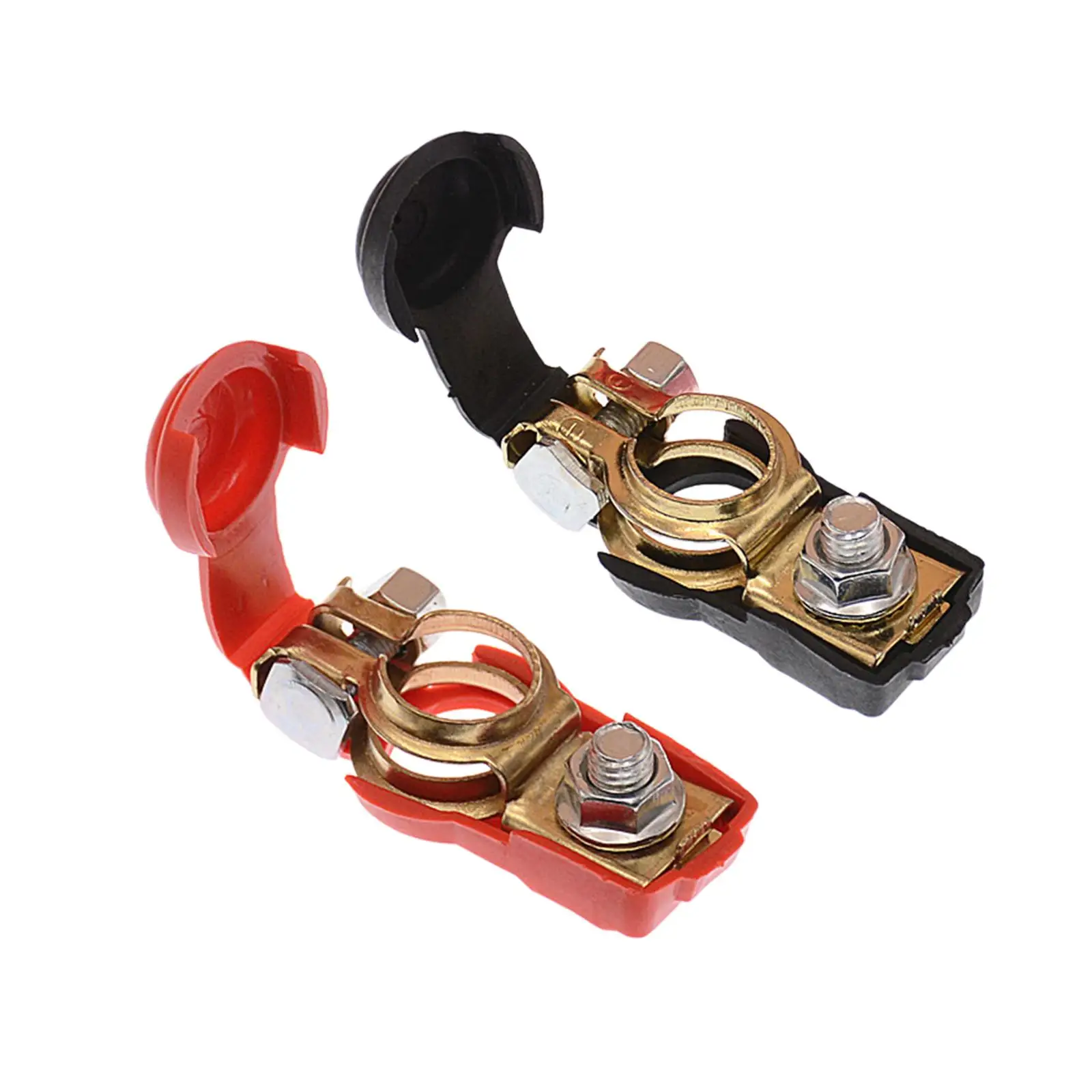 

Double Car Battery Terminals Quick Release Cable Connector Clamps Pure Copper for Vehicle RV Boat Repair and Replacement