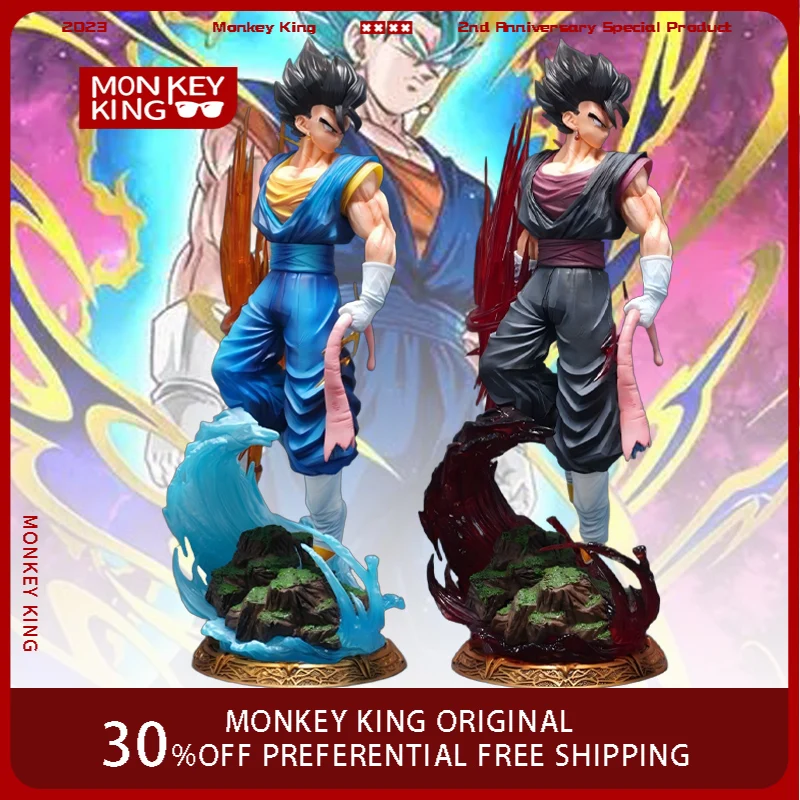 

38cm Dragon Ball Figure Vegetto LK Three-head Replaceable Anime Collection Model Desktop Ornament Decorations Holiday Gifts Toy