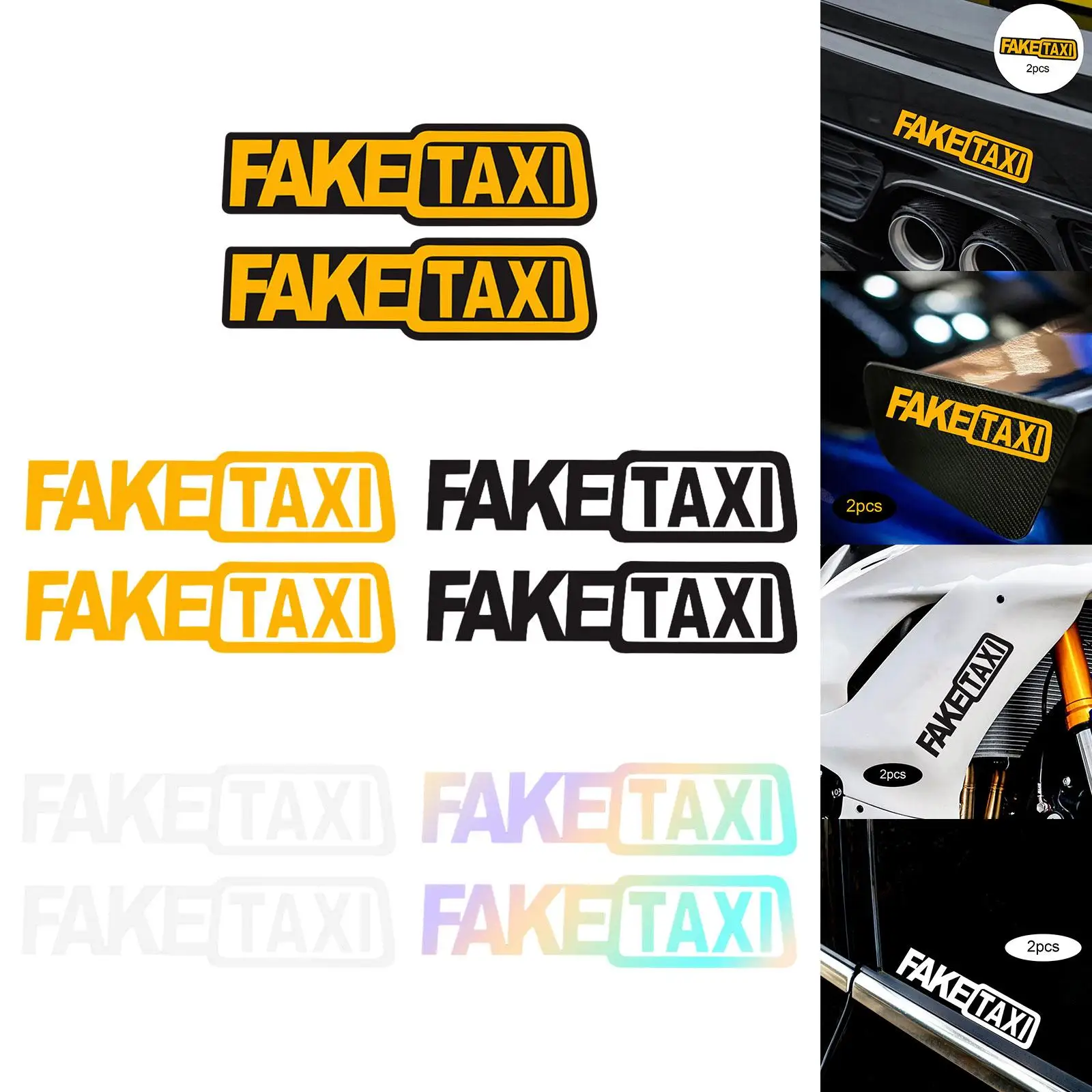 2x Car Stickers Decals Waterproof Bumper Stickers Auto Vinyl Stickers for Motorcycles Window Windshield Smooth Surface Door