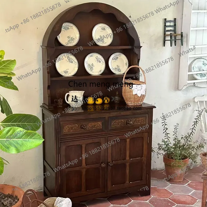 

American retro dining side cabinet, living room storage display storage cabinet, French decorative cabinet