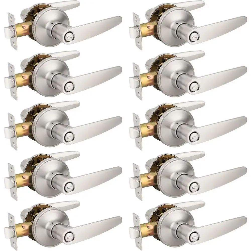 

Privacy Door Lever Door Handle for Bedroom or Bathroom Keyless Leverset, Locked in Side Home/Office Door Lockset, Modern & Durab