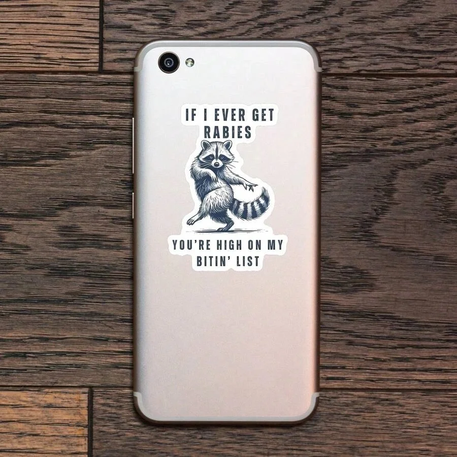 1PC Funny Raccoon Sticker, Chaos , Waterproof Peel & Stick Water Bottle Sticker, Raccoon Tumbler Decal, Trending Chaotic Notebook Vinyl, Perfect Gift For Meme Lovers, Cute Raccoon Car Sticker, Easy A