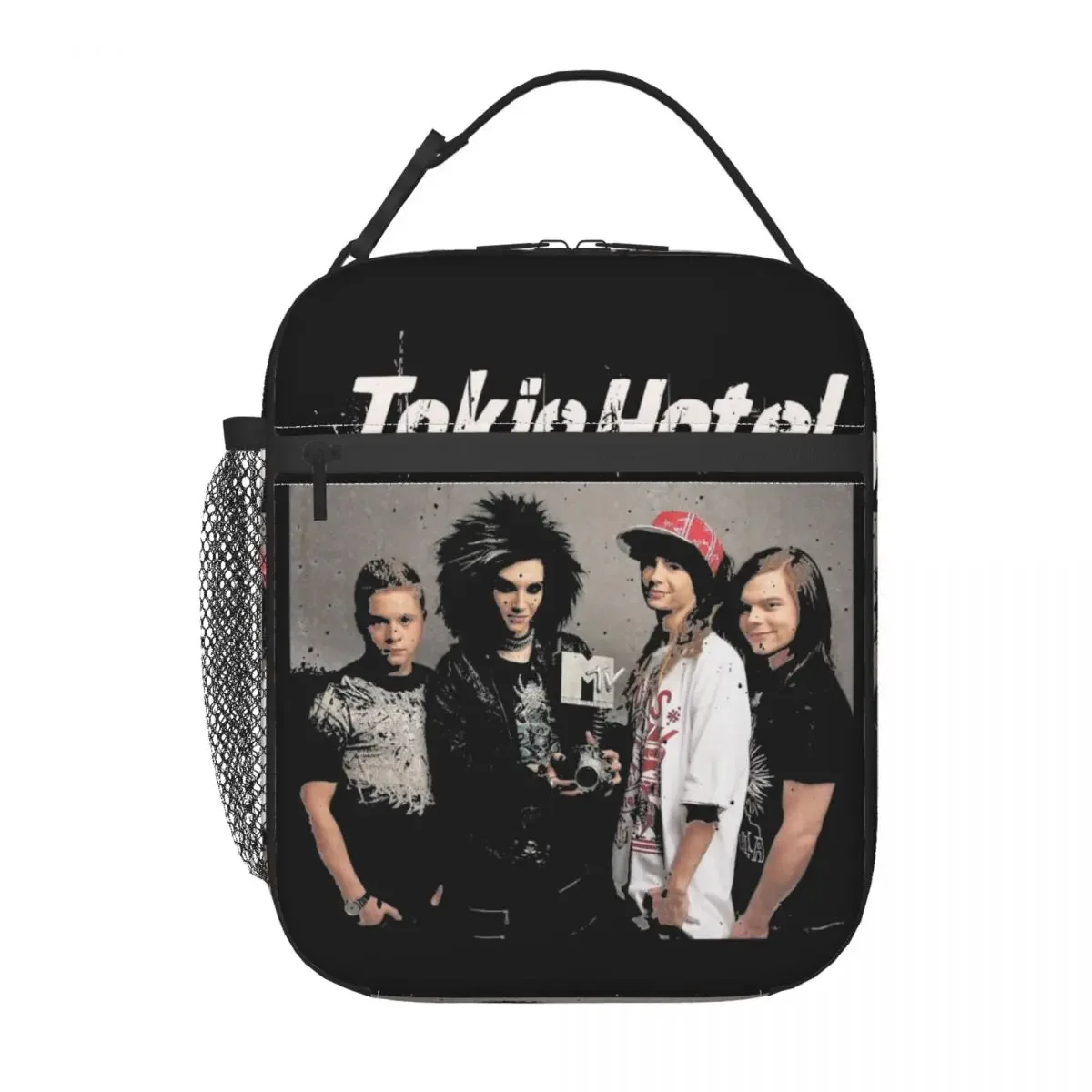 Lancheira isolada para escola, refrigerador térmico, Bento Box, Food Box, Music Merch, Bill Kaulitz, Tokio Hotel Group