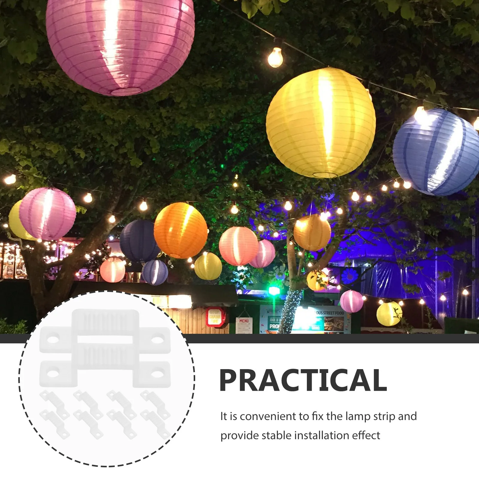 100Pcs LED Light Strips Clips Durable Plastic Fastening Buckle Easy Quick Installation for Lights Light Strip Clips