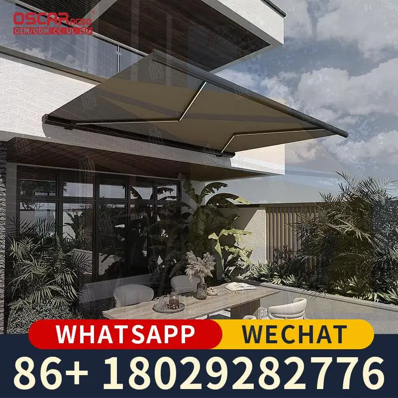 GardenTerrace Elektrischer Outdoor-Sonnenschutz für Gärten, Restaurants mit wasserdichtem und UV-Schutz, ähnlich wie Canopy Pergola Ide