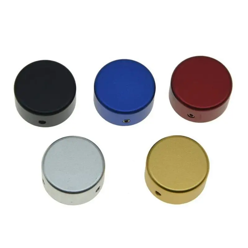 NALFI-5PCS Metal Guitar Effect Pedal Footswitch Toppers Effect Foot Nail Cap Aluminium Pedal Protection Cap With Random Color