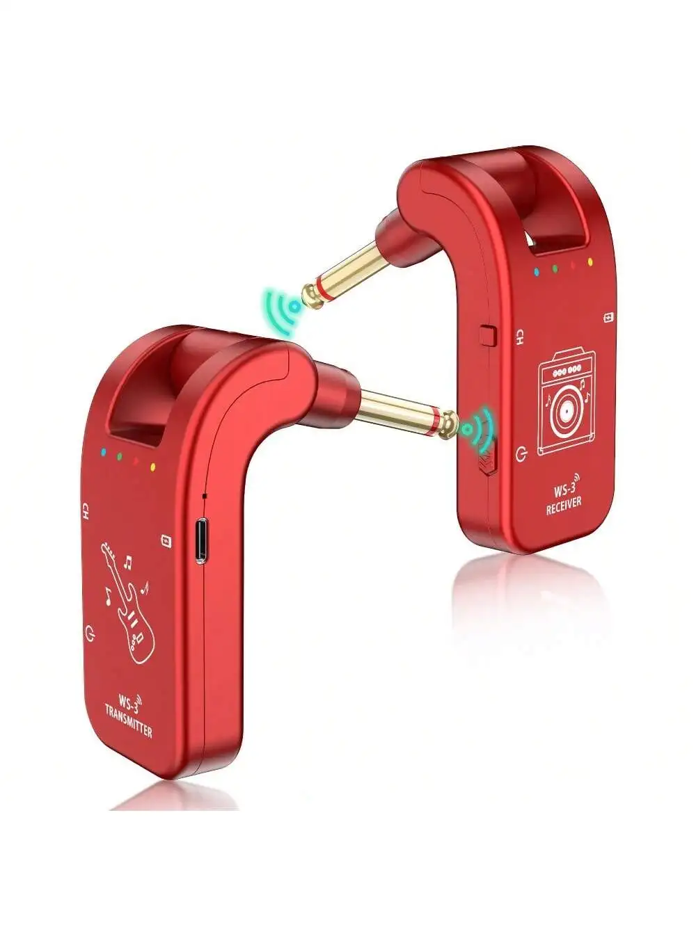 JAMJUM WS-3 Wireless Guitar System (Transmitter & Receiver) - Universal for electronic musical Instruments