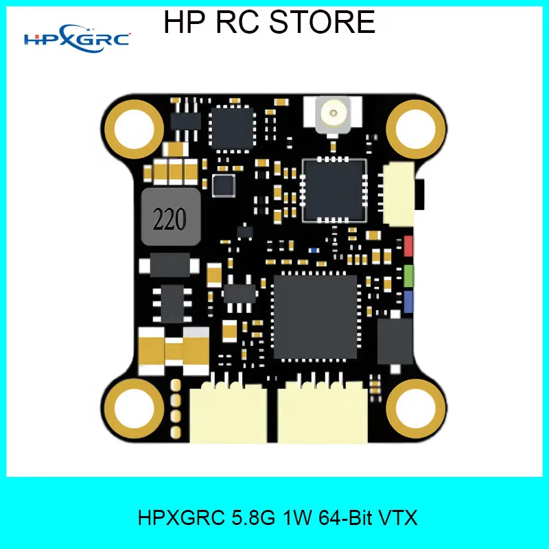 

HPXGRC Ultra 1W 5.8G FPV VTX, 64-bit Video Transmitter with Strong Penetration Stable Signal Easy Installation, for RC Drone