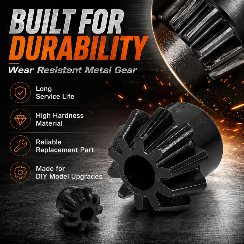 Mini Size Bevel Transmission Gear With Threaded Hole Durable Alloy Hobby Model DIY Modification Accessories