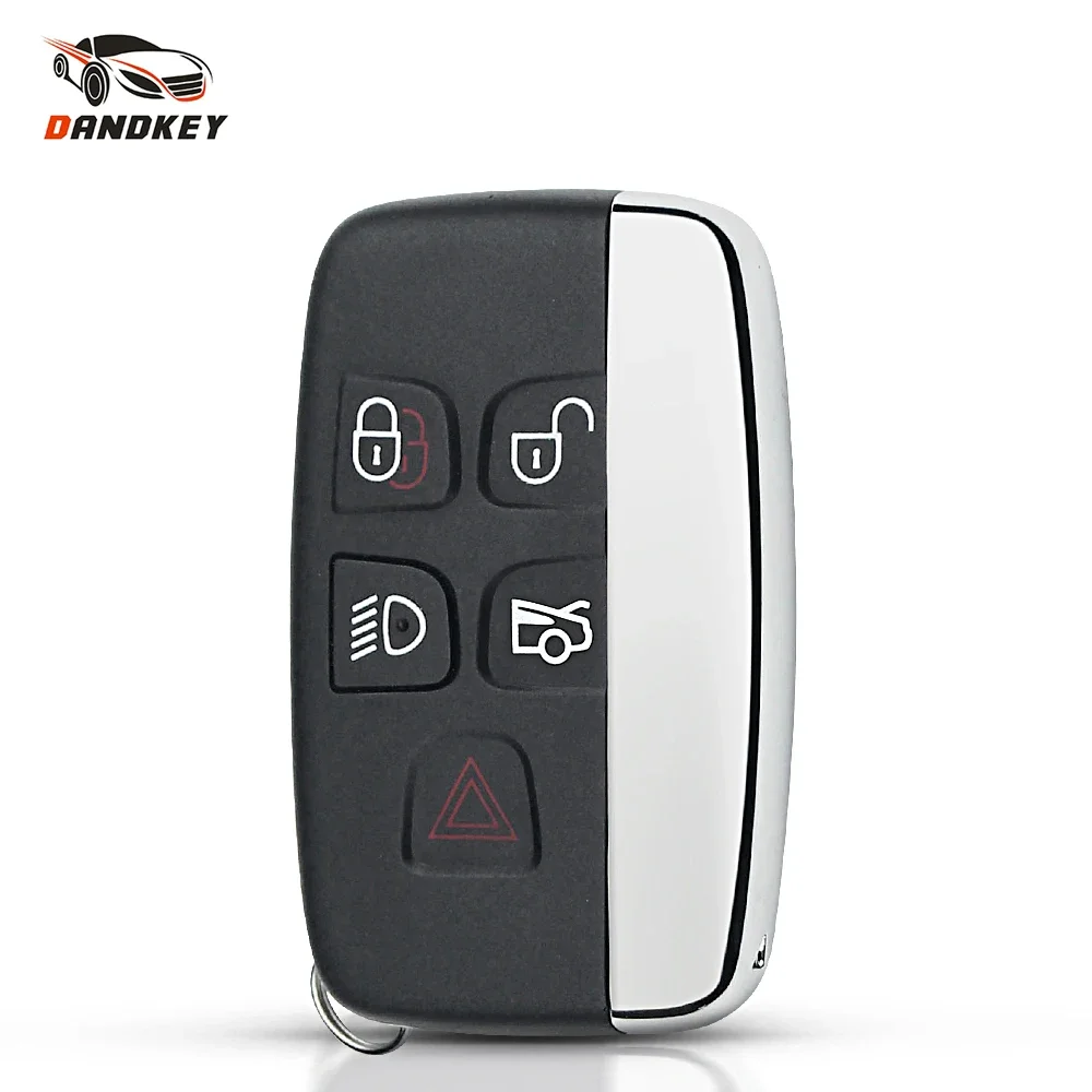 Dandkey Remote Key Shell 5 Buttons Case Replacement Fob For Land Rover Range Rover LR2 LR4 For Jaguar F-Pace F-Type XE XF XJ