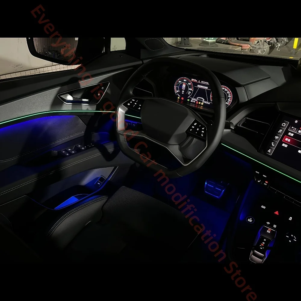 LED Atmosphere Lamp Fit for Audi Q5 E-Tron 2022+ RHD LHD Ambient Light Car interior lighting Upgrade car accessories Foot lamp