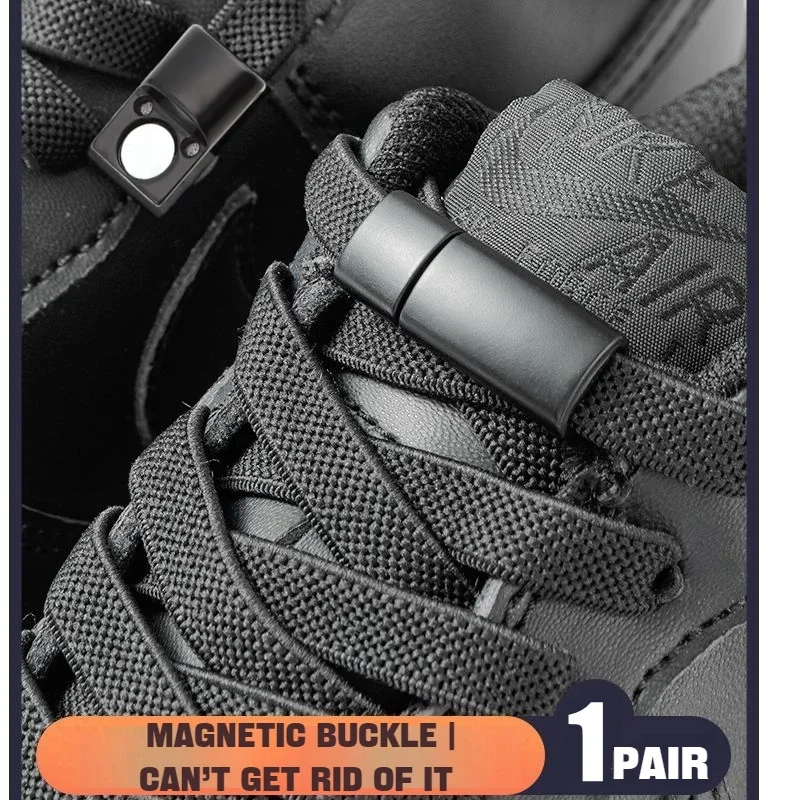 Magnetic Lock Shoelaces Without Ties Flat Elastic Shoe Laces Sneakers Boots No Tie Shoelace Rubber Bands for Shoes Accessories