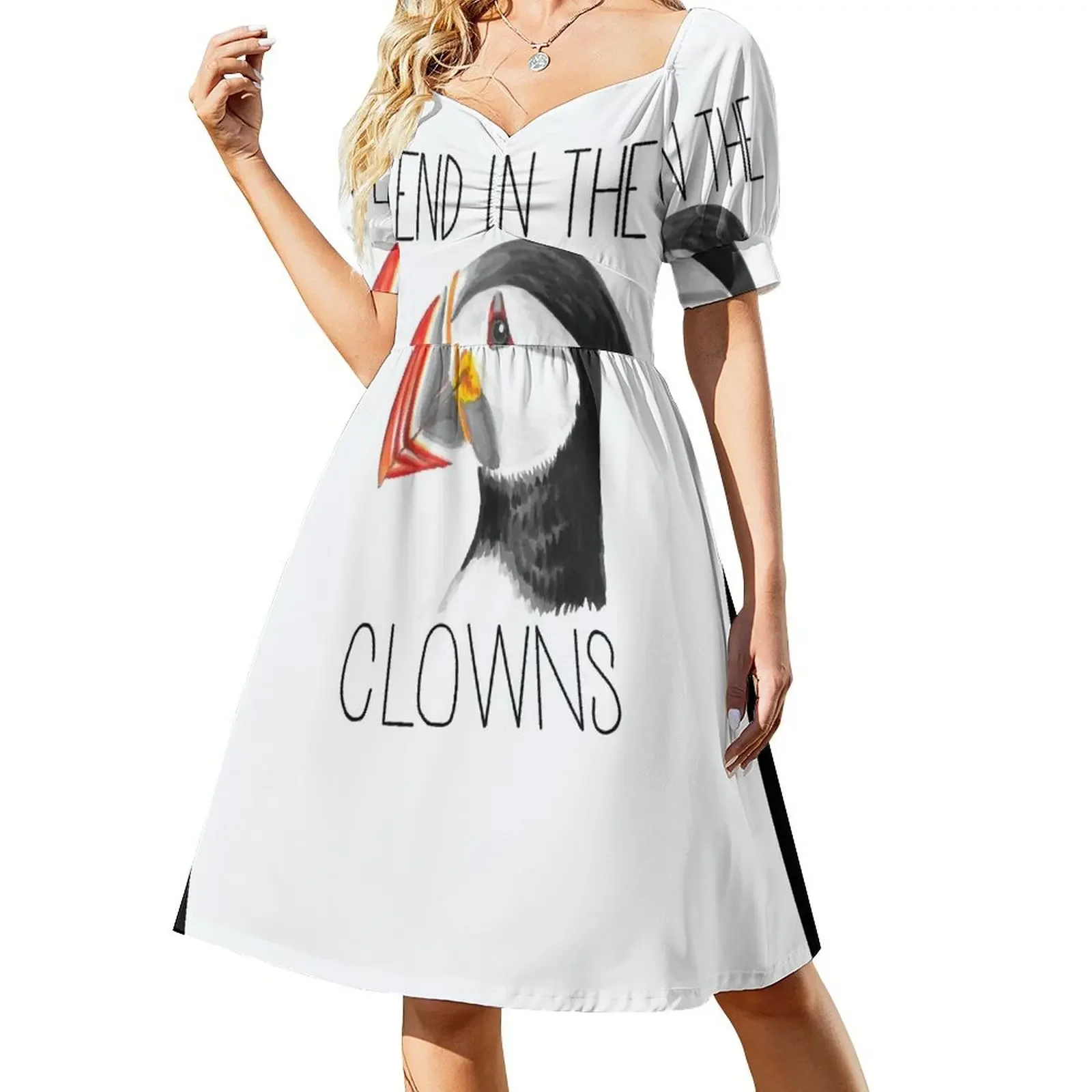 Send in the Clowns (Atlantic Puffin) Sleeveless Dress long sleeve dresses dress party night Dress