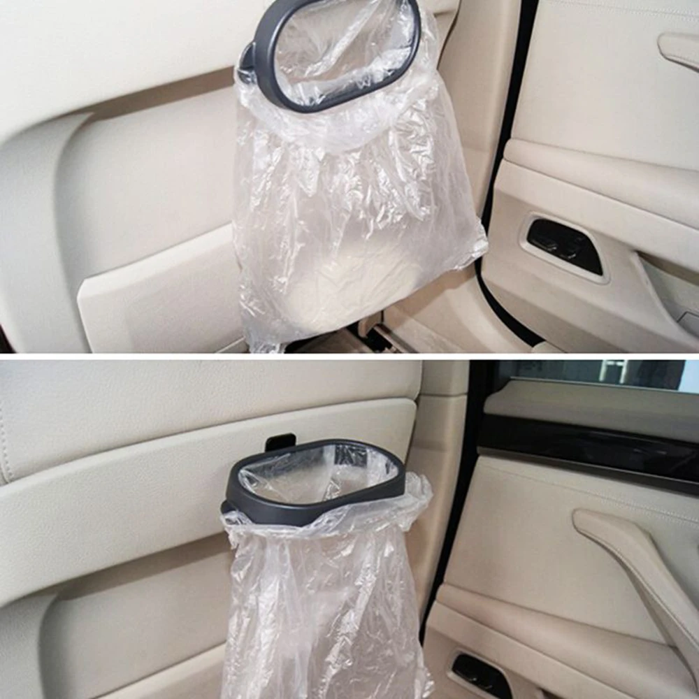 Car Trash Can Foldable Garbage Bag Hanging Frame Vehicle Garbage Bag Holder Car Trash Bin Trashcan Auto Interior Accessories