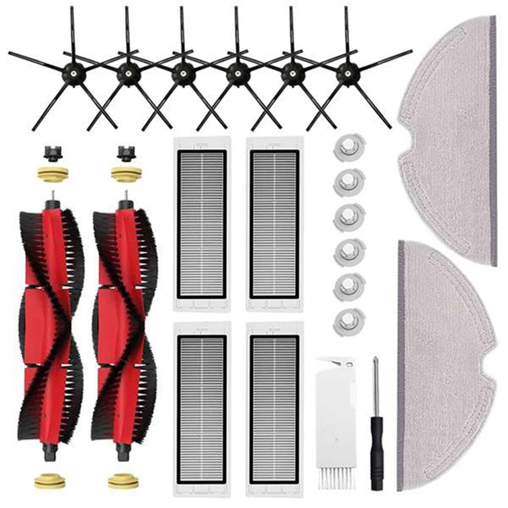 A09G-Xiaomi Roborock S5 S502-00 S502-02 S5 Max S6 S6 MaxV S6 순수 E4 E5 로봇 예비 부품 메인 사이드 브러시 Hepa 필터 걸레