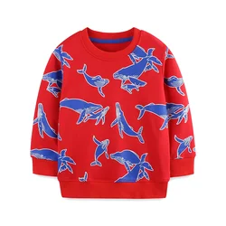 Jumping Meters 2-7T New Arrival Animals Print Boys Girls Sweatshirts Autumn Spring Kids Clothes Sport Baby Shirts Tops Animals