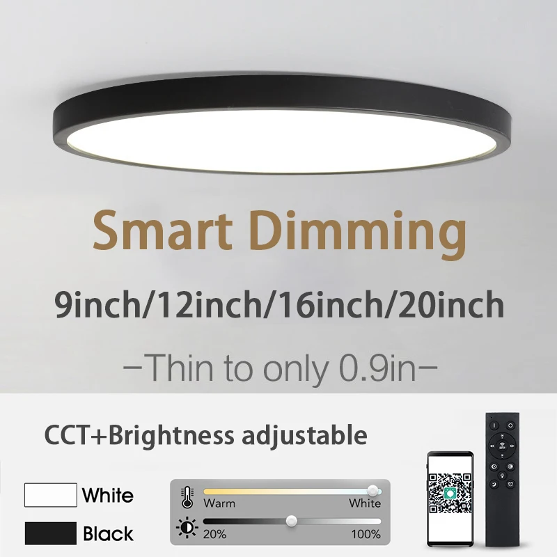 

20inch Large Ultra-thin Led Ceiling Lights Modern Smart Ceiling Lamp For Living Room Brightness Dimmable AC85-265V Panel Light