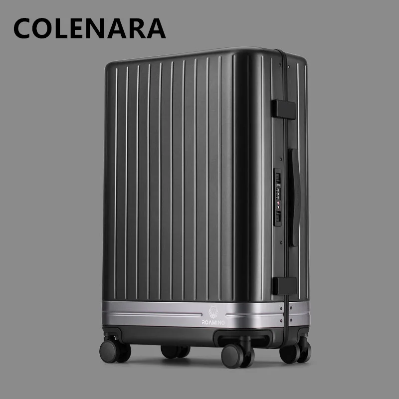 COLENARA-maleta de viaje con ruedas para hombre, Maleta de gran capacidad con marco de aluminio, 20, 24 y 26 pulgadas