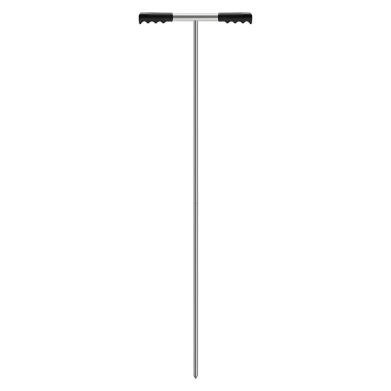 LJL-Soil Probe Rod, 32-48 Inch Adjustable Ground Probe Tool With T-Handle For Locating Underground Pipes, Water Lines