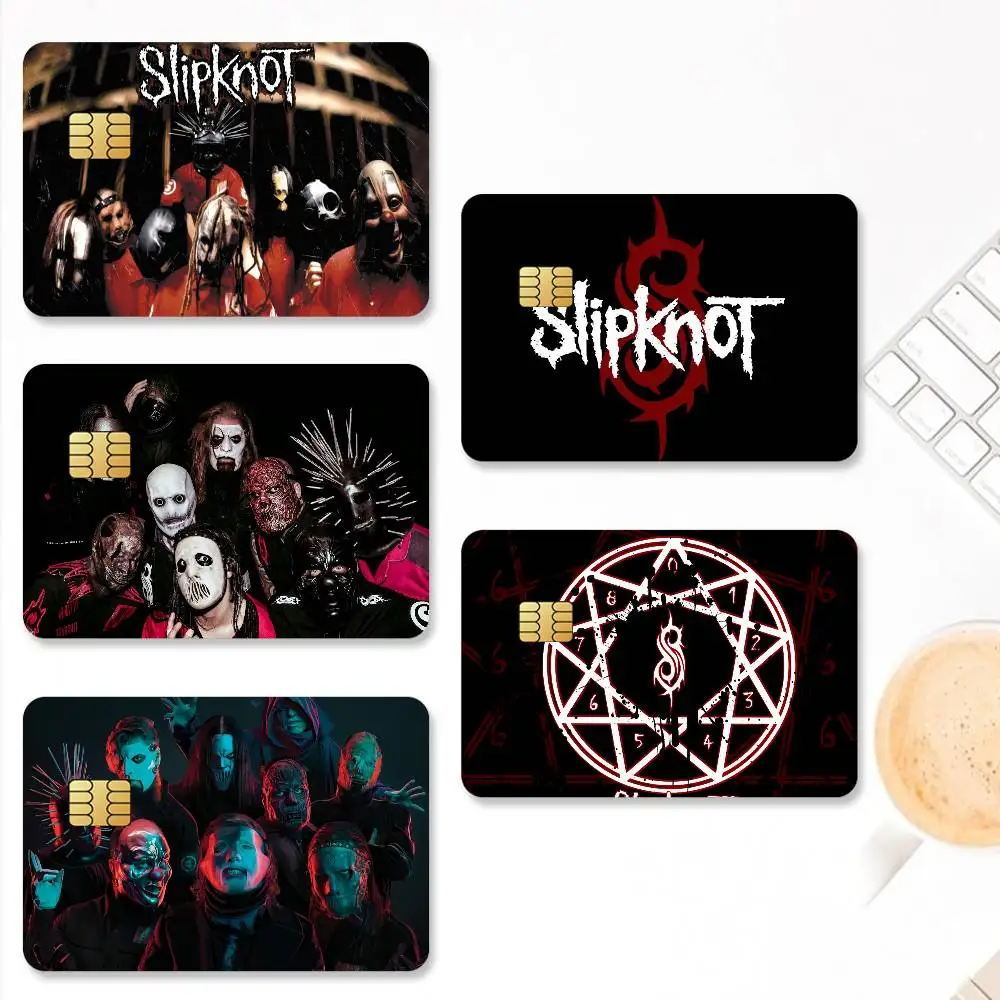 Band S-Slipknot-S Credit Card Stickers Skin for Bank Debit Decorative Protection 4PCS Decal Anti-scratch Waterproof