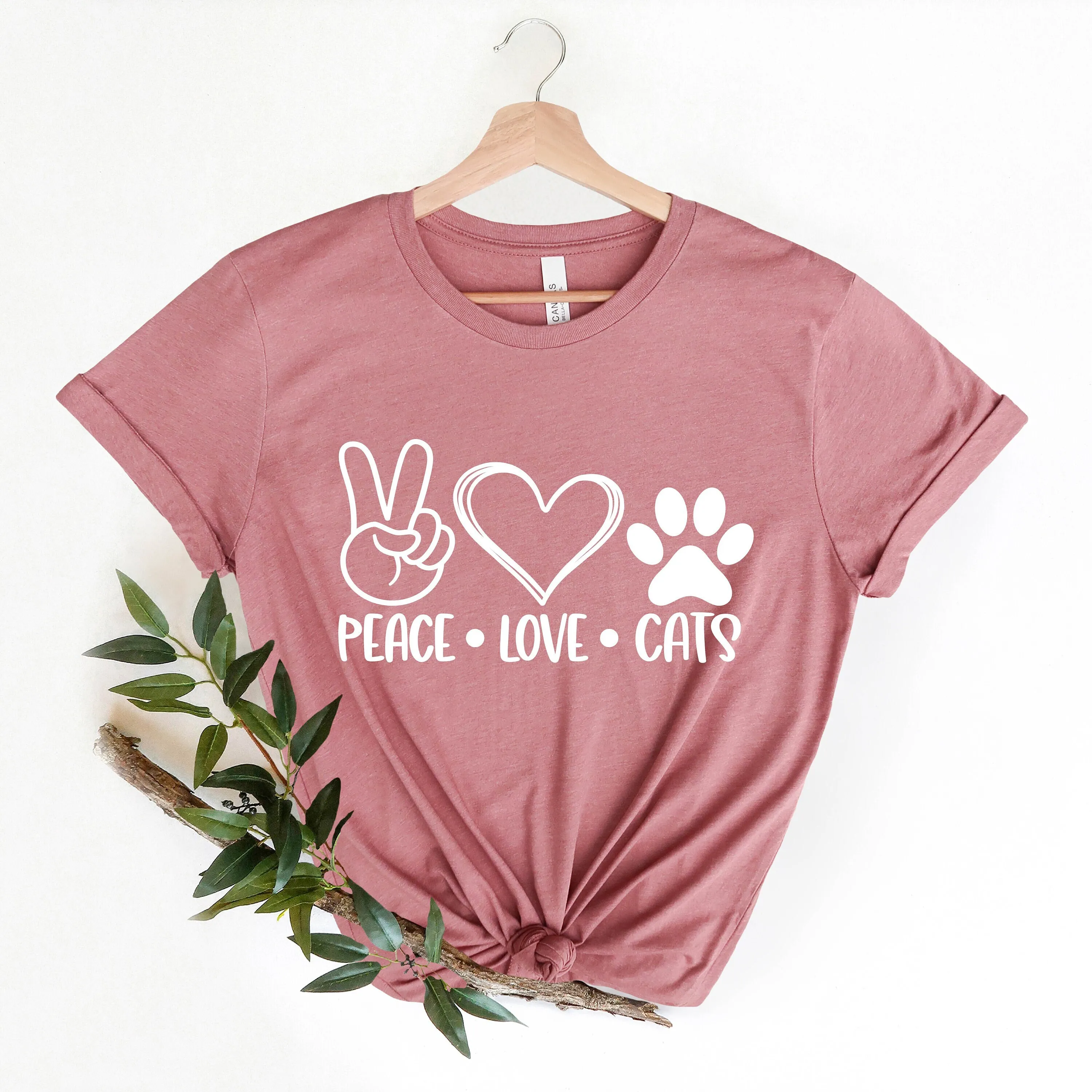 Peace Love Cats T Shirt Cat Owner Gift S For Lovers Animal Lover Fur Mama Pet Mothers Day