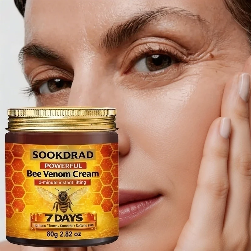 Bee Venom Cream, natural bee venom, softens/tones skin, face/neck, unisex,80g, daily commute care