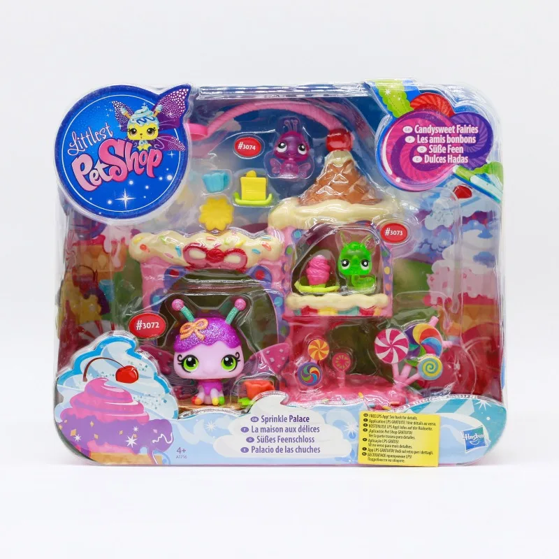 Hasbro Littlest Pet Shop Cute Big Eyes Pet House Scene Set Small Animal Cartoon Children's Toys Ornaments