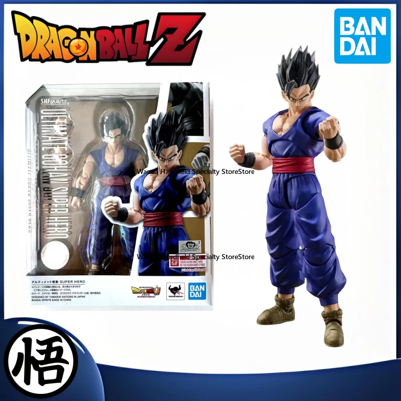 

In stock Bandal Dragon Ball SHF Dragon Ball ULTIMATE GOHAN SUPER HERO Full Action Anime Model Kit Finished Toy Gift for Kids