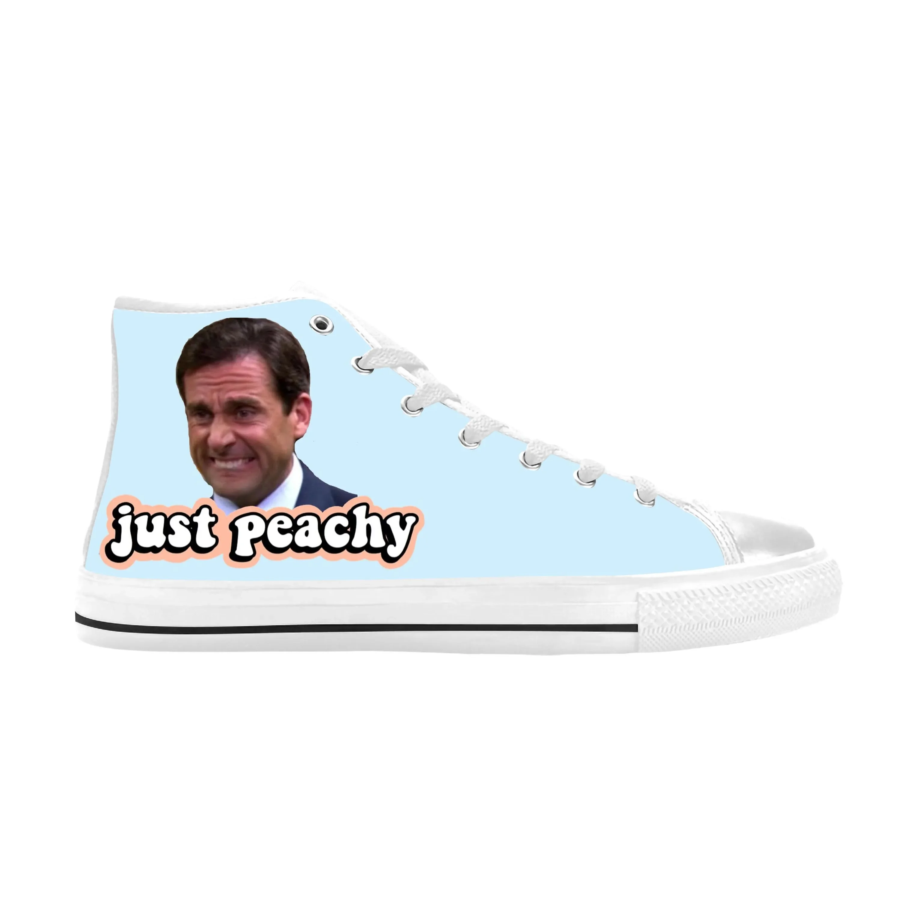 The Office TV Show Michael Scott Dwight Schrute Casual Cloth Shoes High Top Comfortable Breathable 3D Print Men Women Sneakers