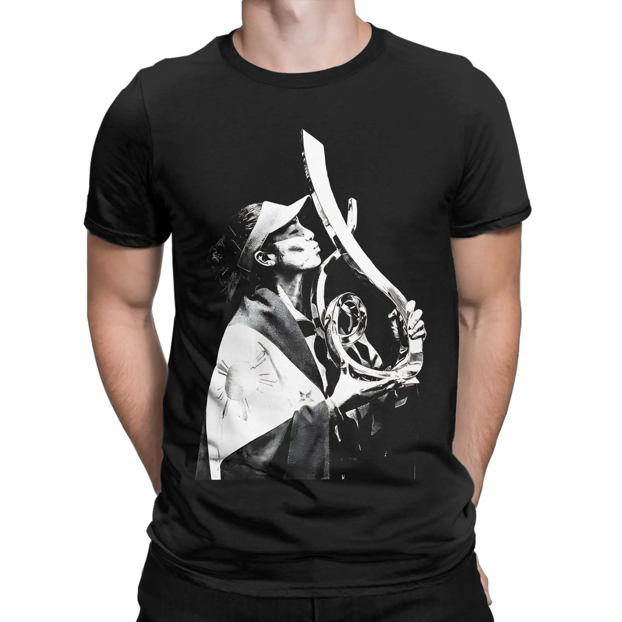 Leisure Alexandra Eala Trophy Bw Art T-Shirts Men O Neck 100% Cotton T Shirts  Short Sleeve Tee Shirt Graphic Clothing
