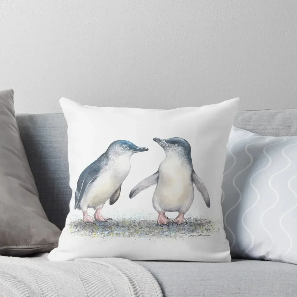 Fairy Penguin Fishing Stories - by Nadya Neklioudova Throw Pillow Ornamental Pillow Christmas Pillowcase pillow