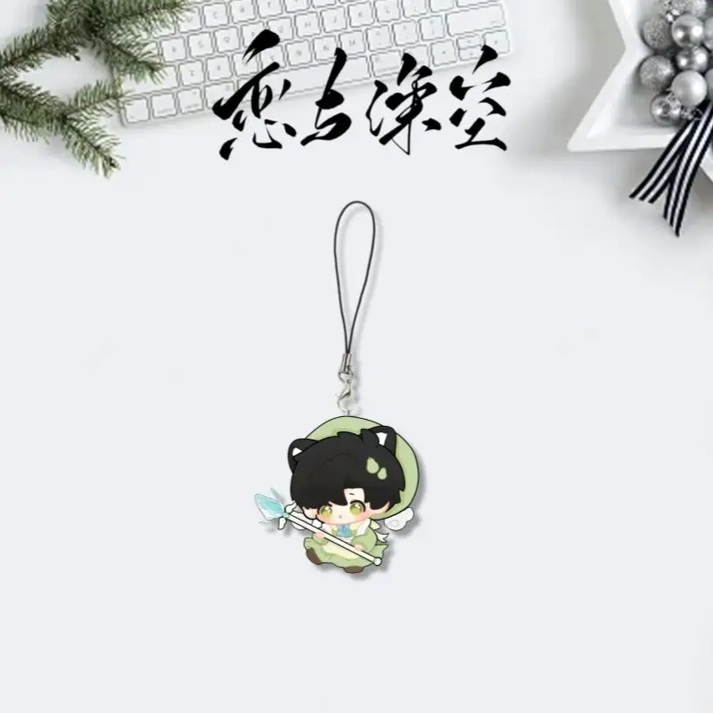 5 個の愛とディープスペースキーホルダーアニメザビエル・ラファエル携帯電話ストラップ漫画周辺機器バックパックペンダント装飾ジュエリー