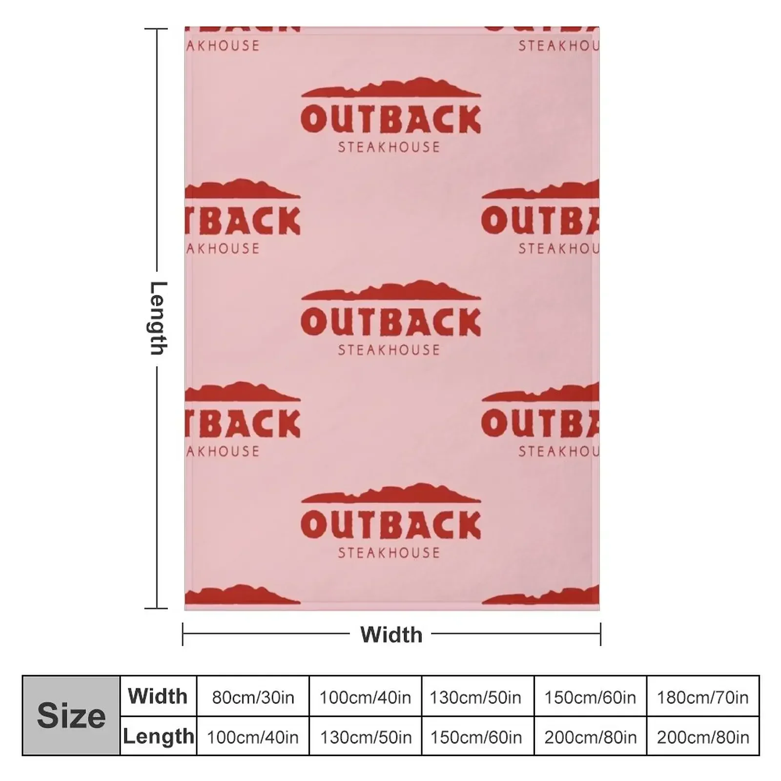 Outback Steakhouse Resto Throw Blanket Loose Hairy Sofa Bed covers Blankets