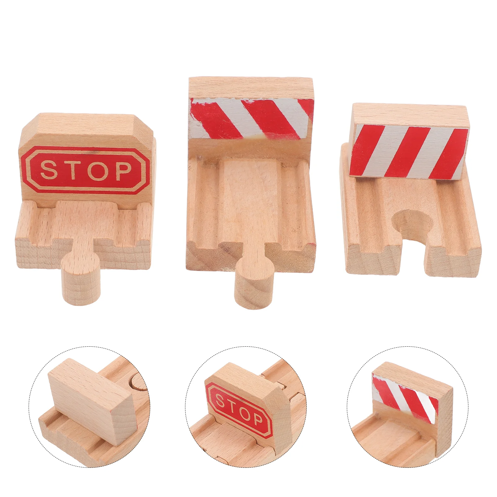 

3 шт., деревянные треки для железной дороги