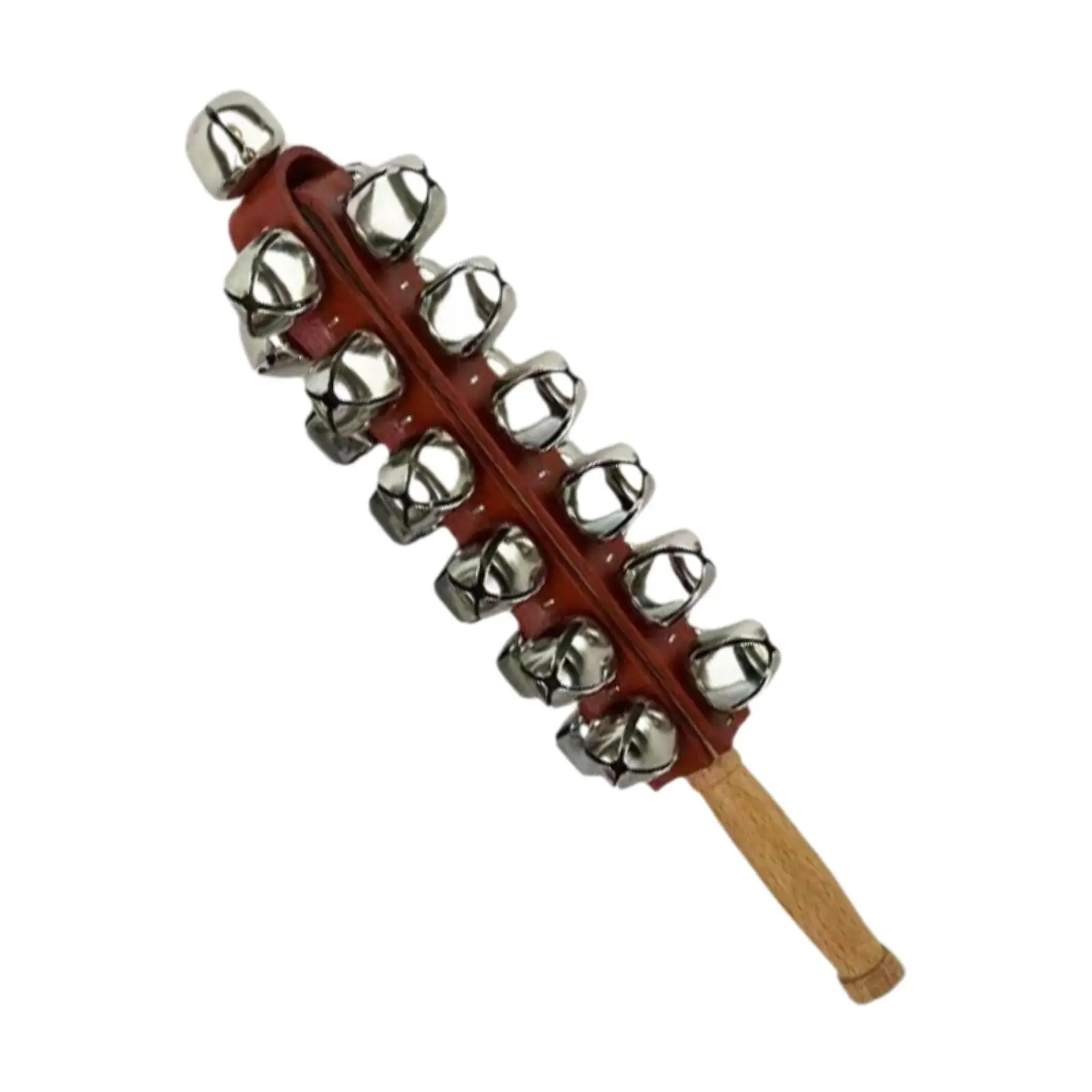 Christmas Hand Sleigh Bells, Portable Clear Sound Hand Bells, Hand Jingle Bell Shaker Rattle Musical Instruments