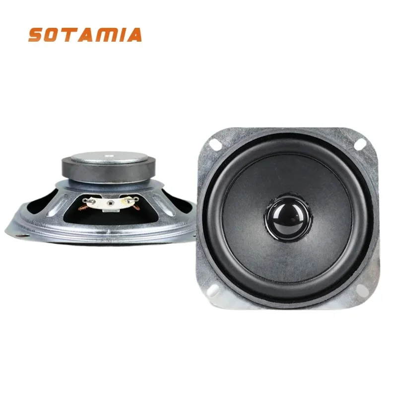 

SOTAMIA 2Pcs 4 Inch Audio Sound Speaker 102mm 4 Ohm 5W HIFI Loudspeaker 50 Magnetic Rubber Edge Home Theater for Outdoor Speaker